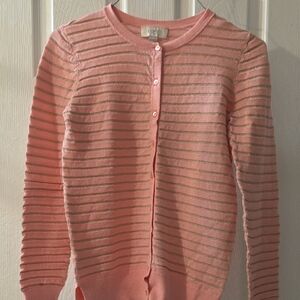 Striped Pink and Gold Women's Sweater